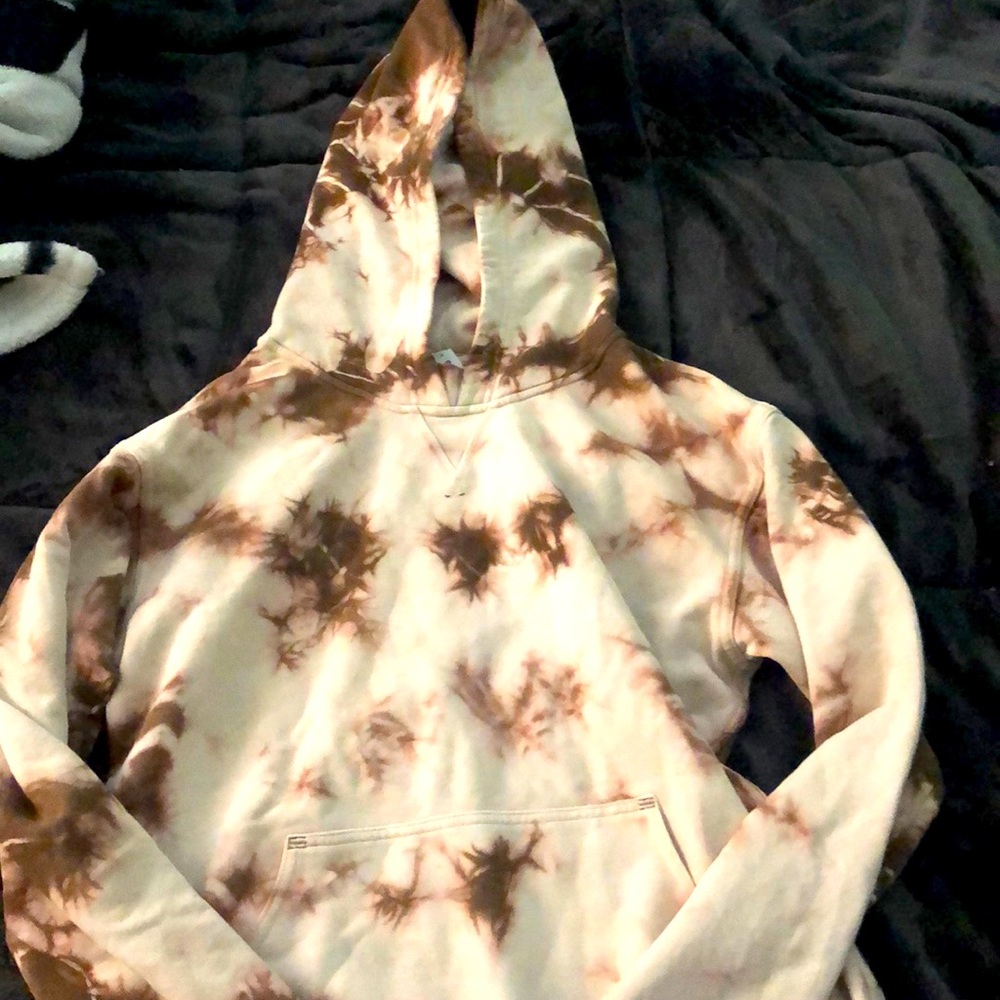 Brown/tan tie dye lulu hoodie